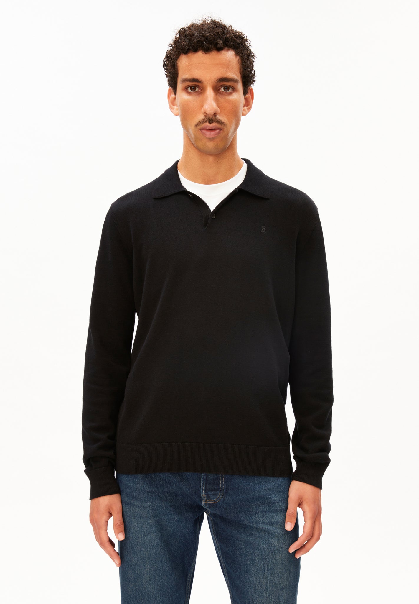Knit Longsleeve Poloshirt