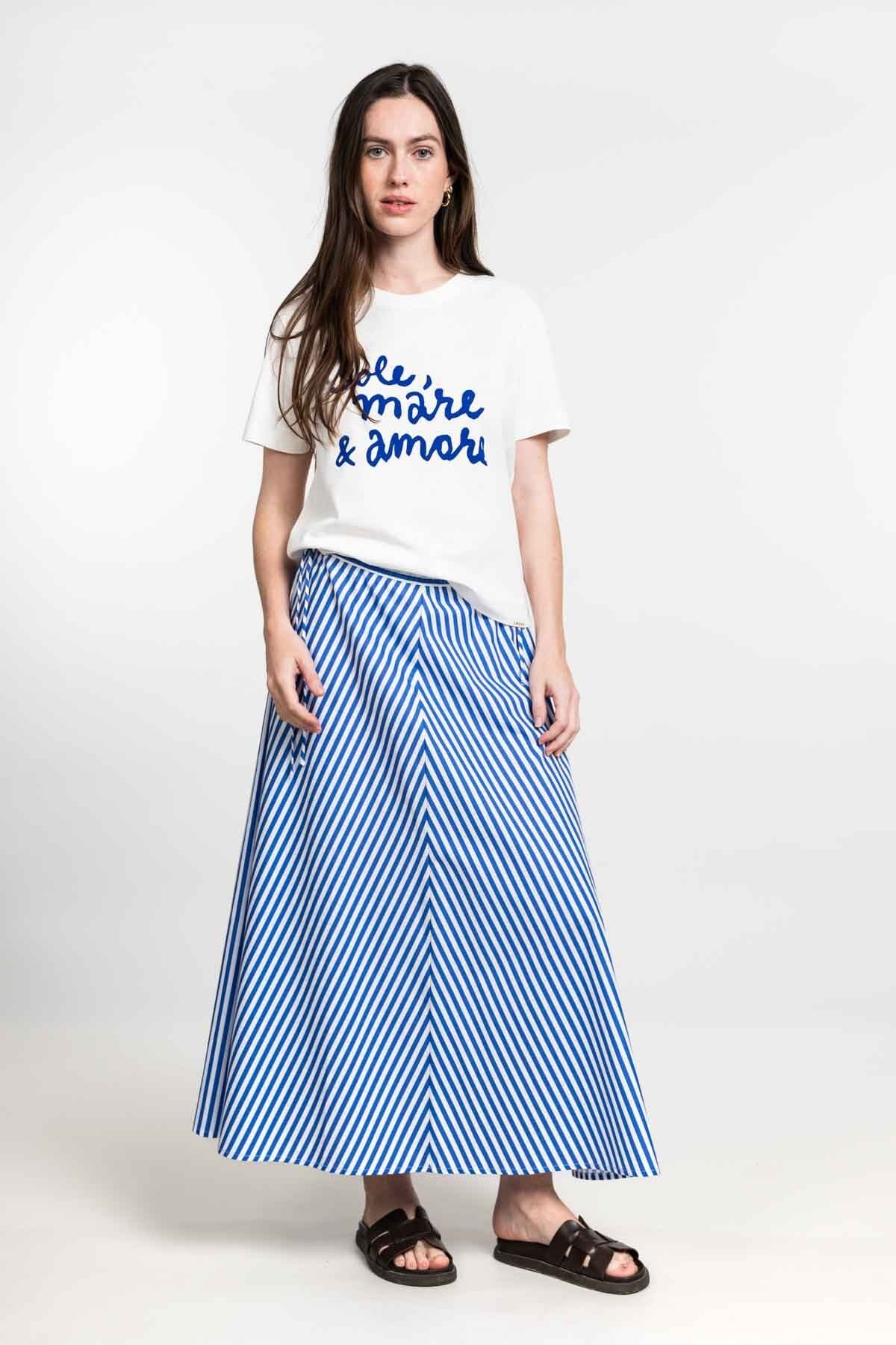 Rima blue stripe Jupe