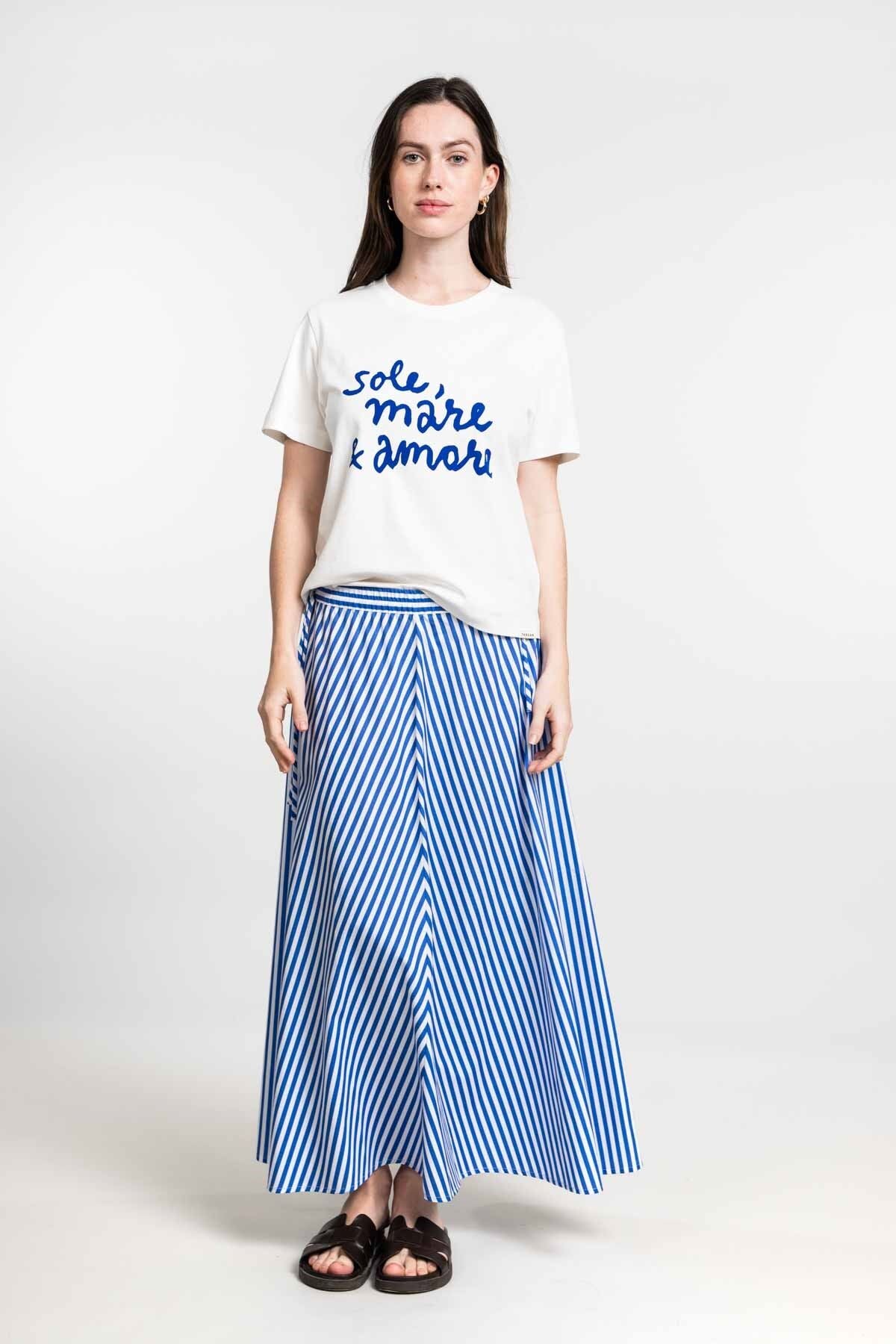Rima blue stripe Jupe