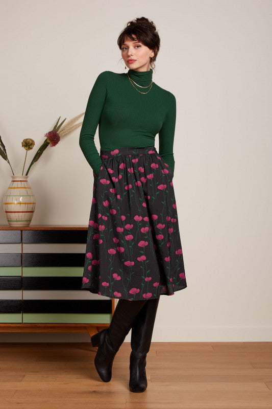 Rollneck Top Uni Rib