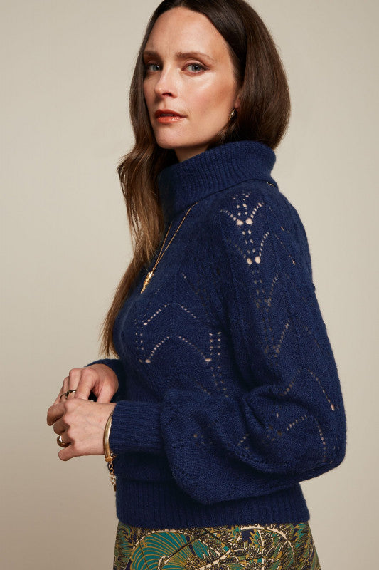 Jeanie Rollneck Top Farfalle