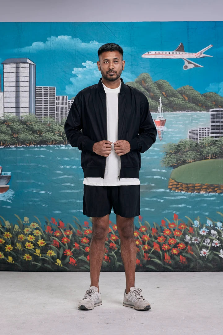 Binam Jacket - black suede