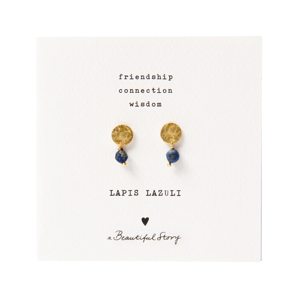 Mini Coin Lapis Lazuli Earrings