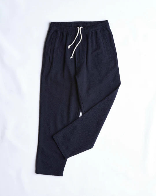 Nigen Pants Navy Seersucker