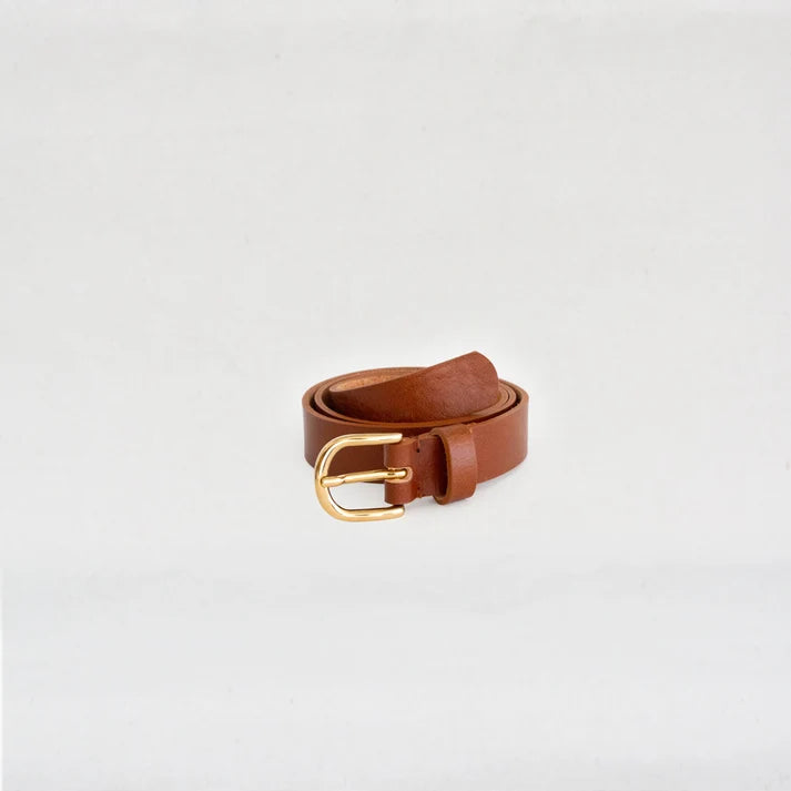 Hoek Belt, light brown, gold
