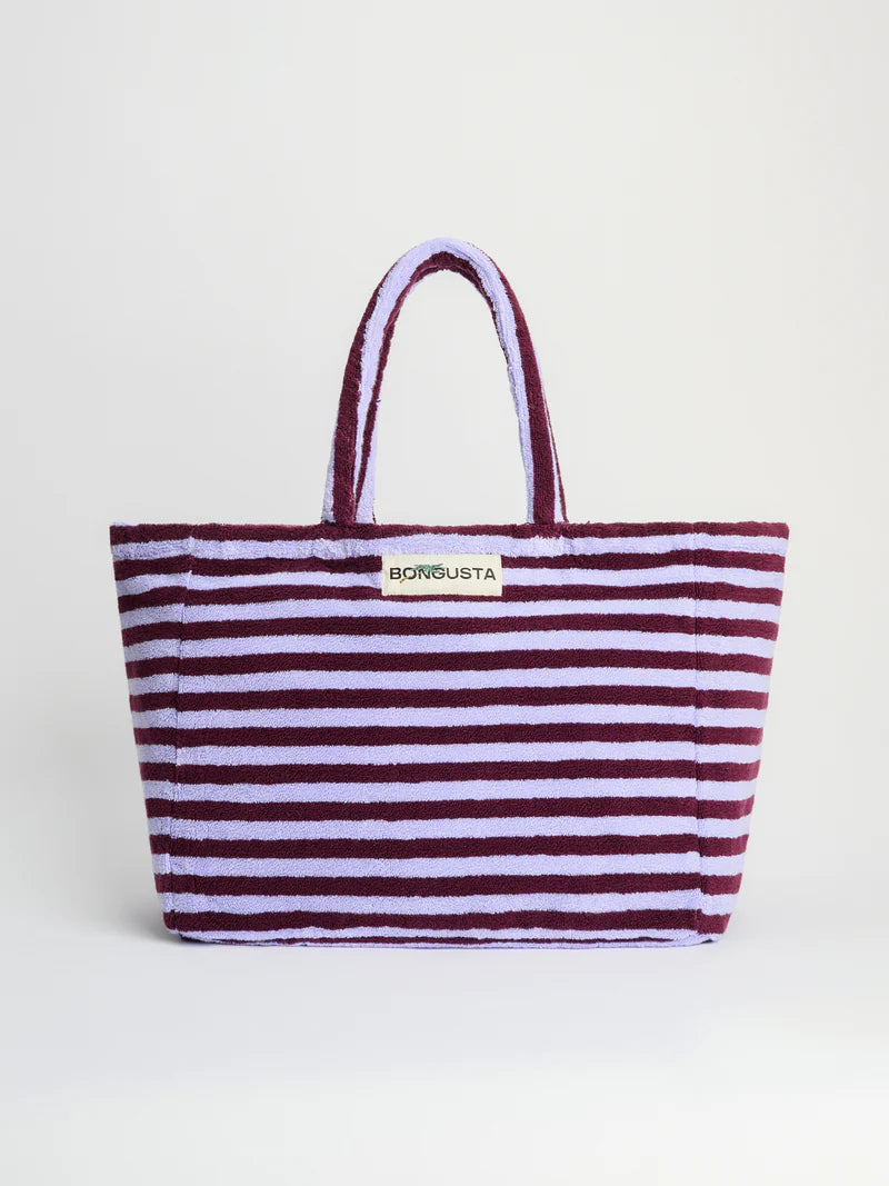 Naram Weekend Bag, wine & lavender blue