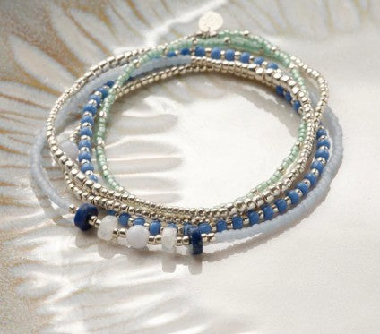Armband aus blauem Spitzenachat