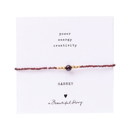 Iris Card Granat goldfarbiges Armband