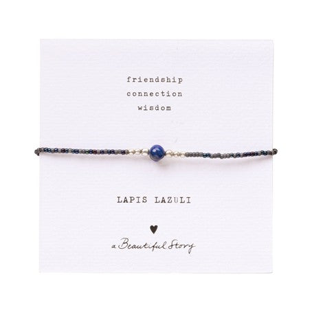 Iris Card Lapislazuli silberfarbiges Armband