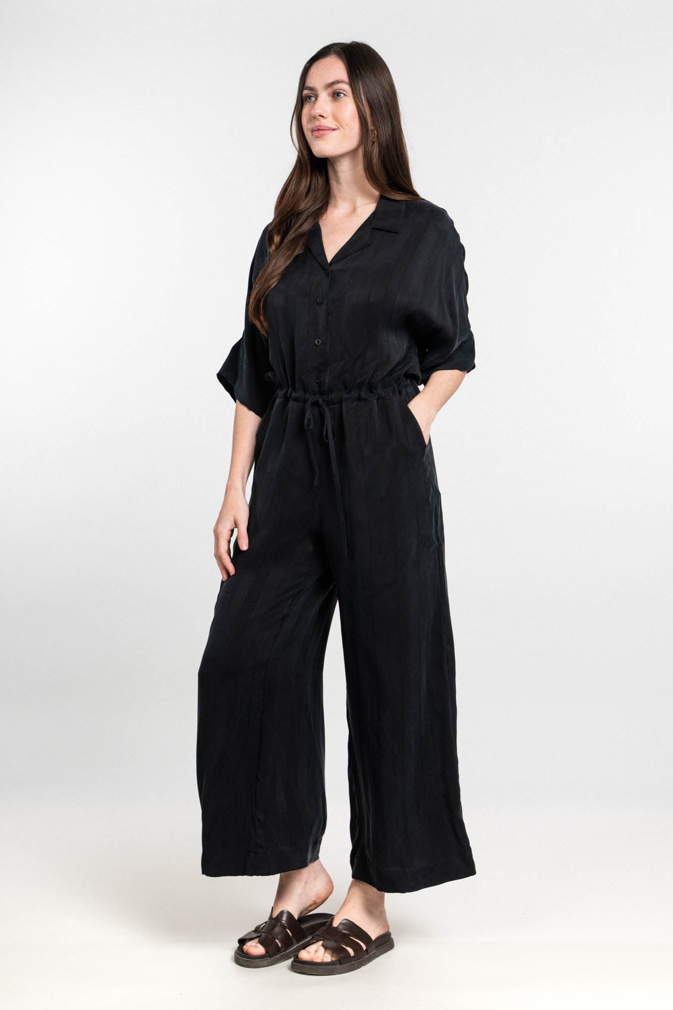 Orphelia cupro black Jumpsuit