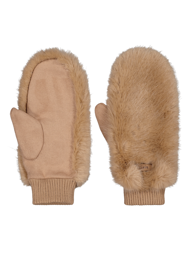 Fur Mitts light brown one size