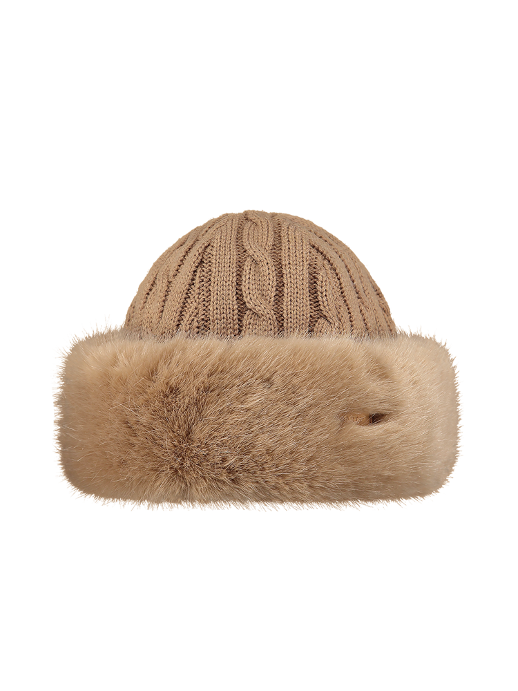 Fur Cable Bandhat light brown one size