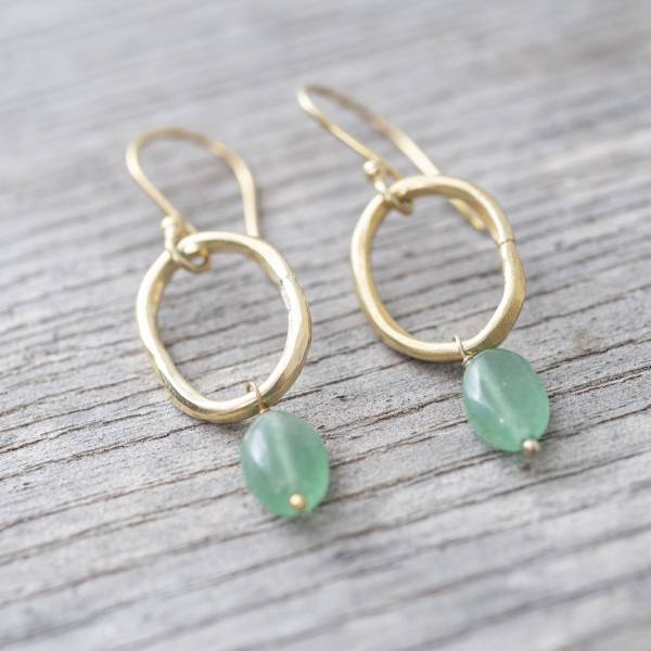 Graceful Aventurine GP Earrings