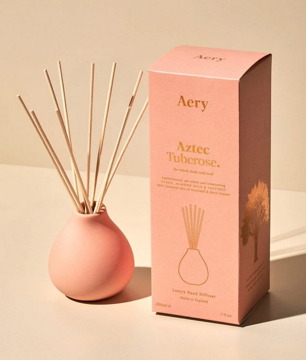 Aztec Tuberose Reed Diffuser - Peach Almond Milk and Tuberose