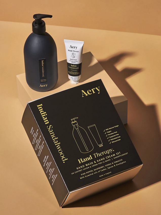 Indian Sandelwood Hand Therapy Set - Pepper Raspberry and Tonka