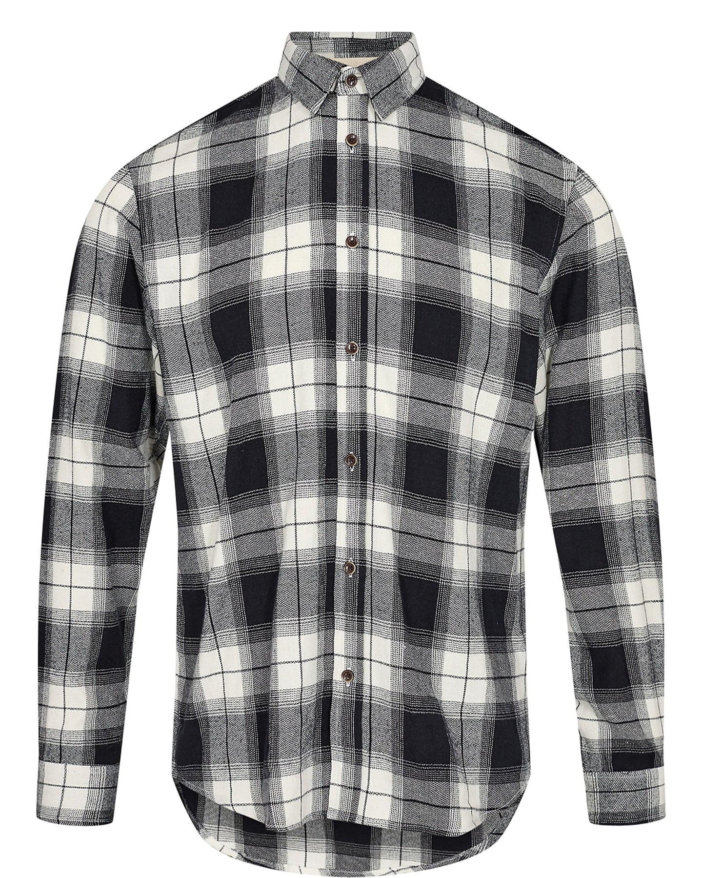 AKKONRAD CORD CHECK L/S SHIRT - Caviar