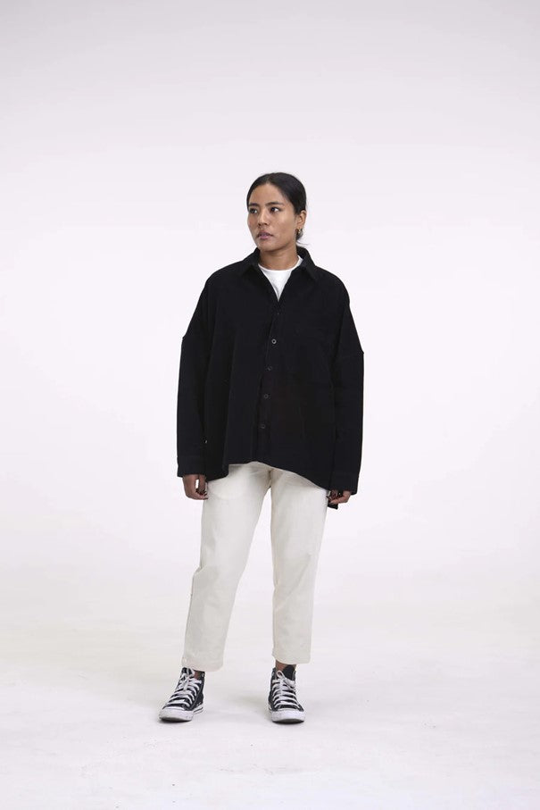 Tahira Black Corduroy