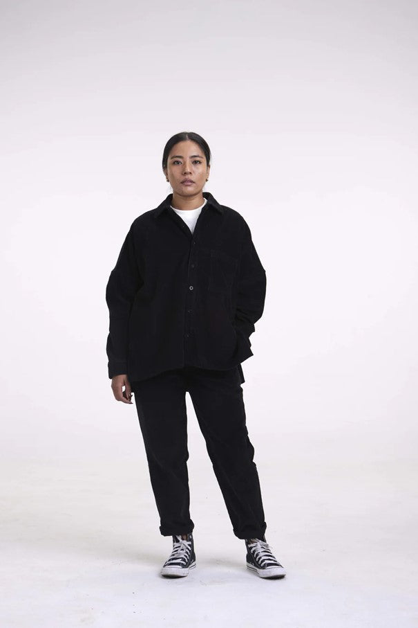 Tahira Black Corduroy