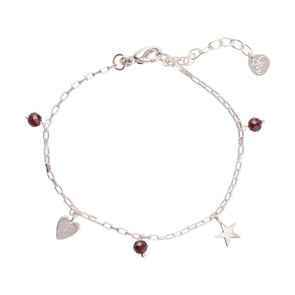 Charmed Garnet Bracelet