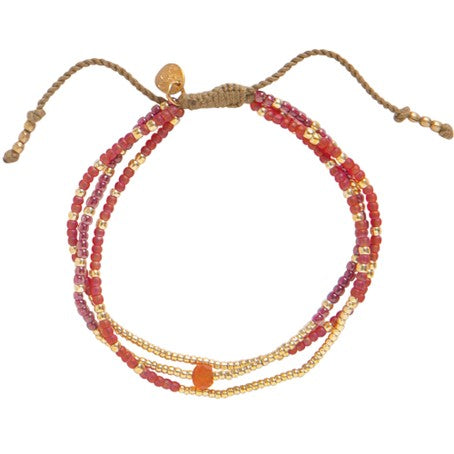 Sensation Karneol Goldfarbige Armband