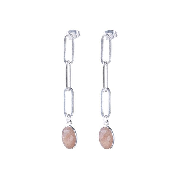 Motivation Peach Moonstone Earrings