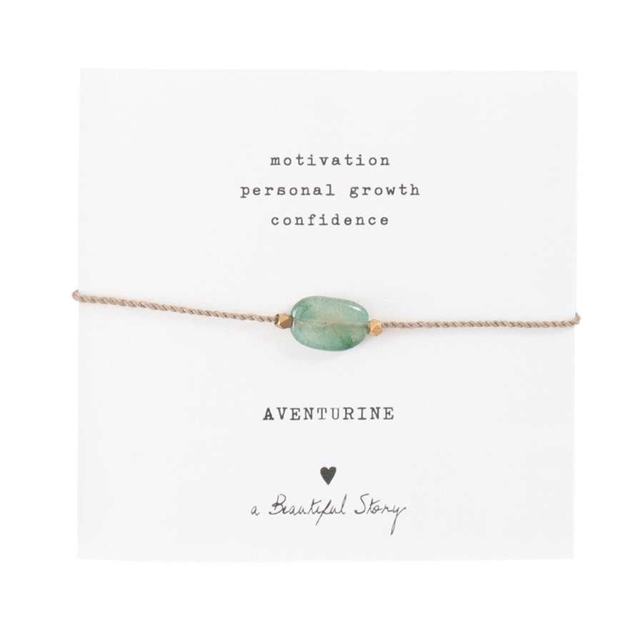 Edelsteinkarte Aventurin Gold Armband