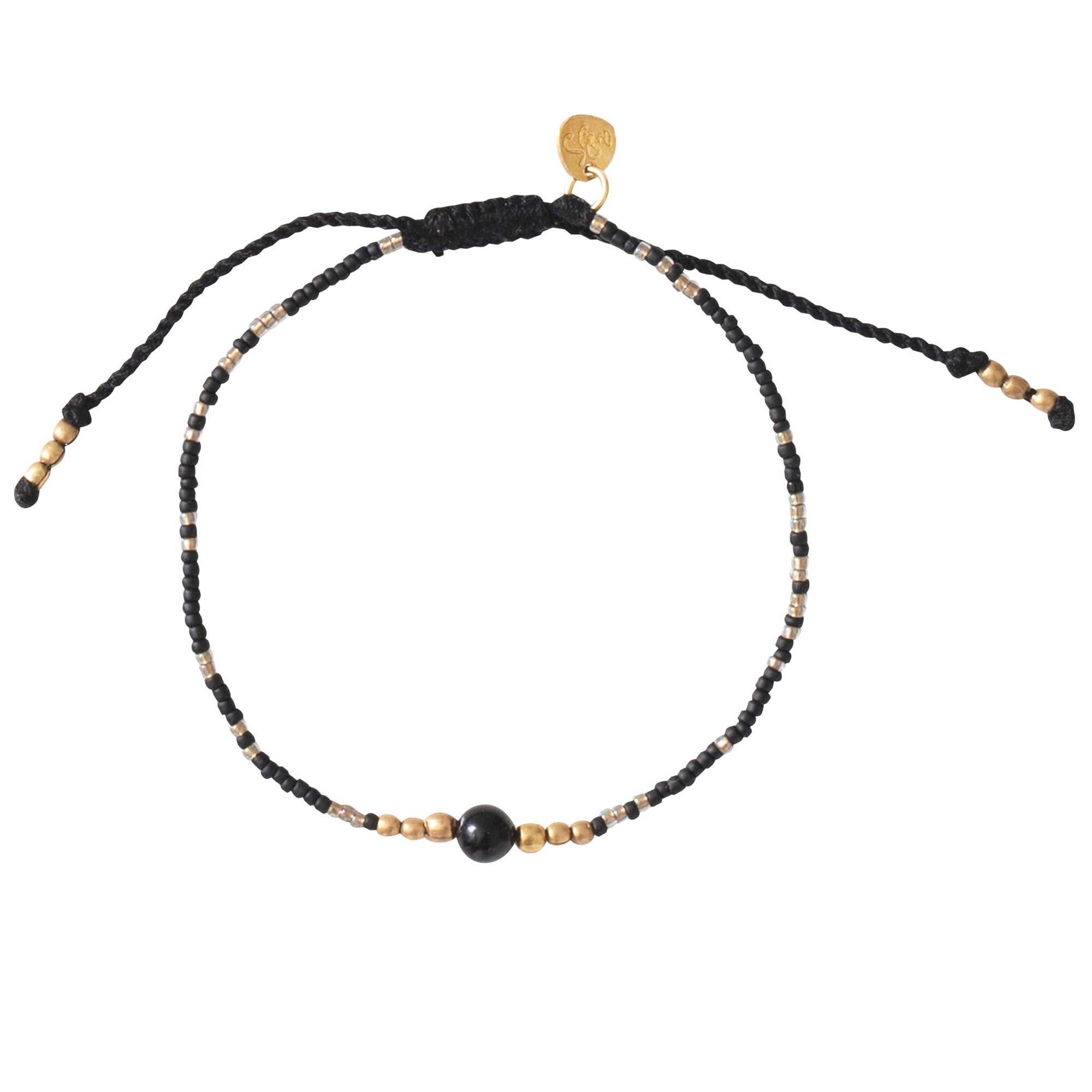 Iris Black Onyx Gold Bracelet