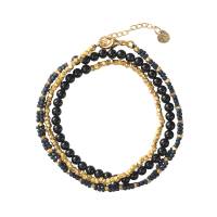 Loving Black Onyx Gold Bracelet