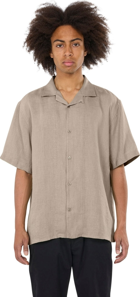 Box fit short sleeved linen shirt