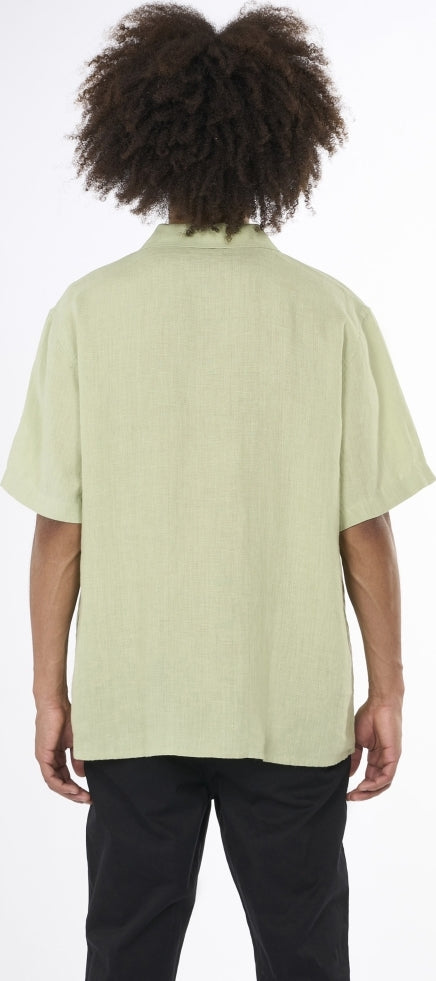 Box fit short sleeved linen shirt