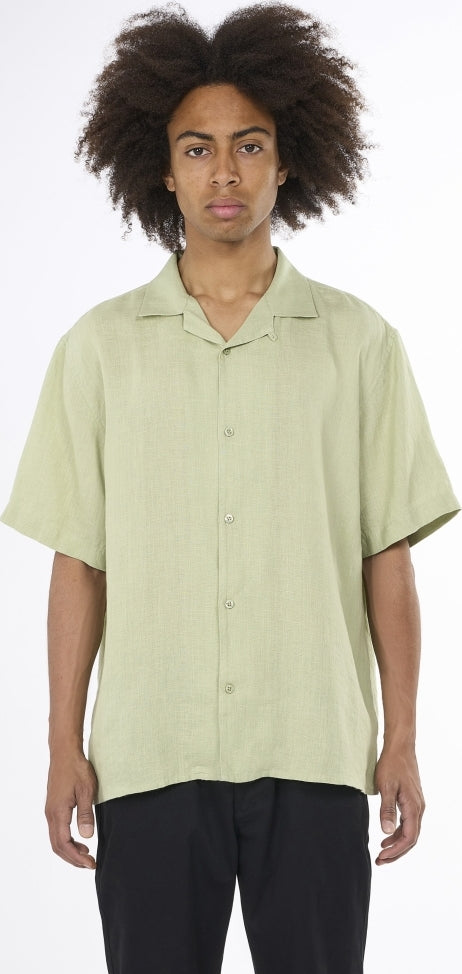 Box fit short sleeved linen shirt