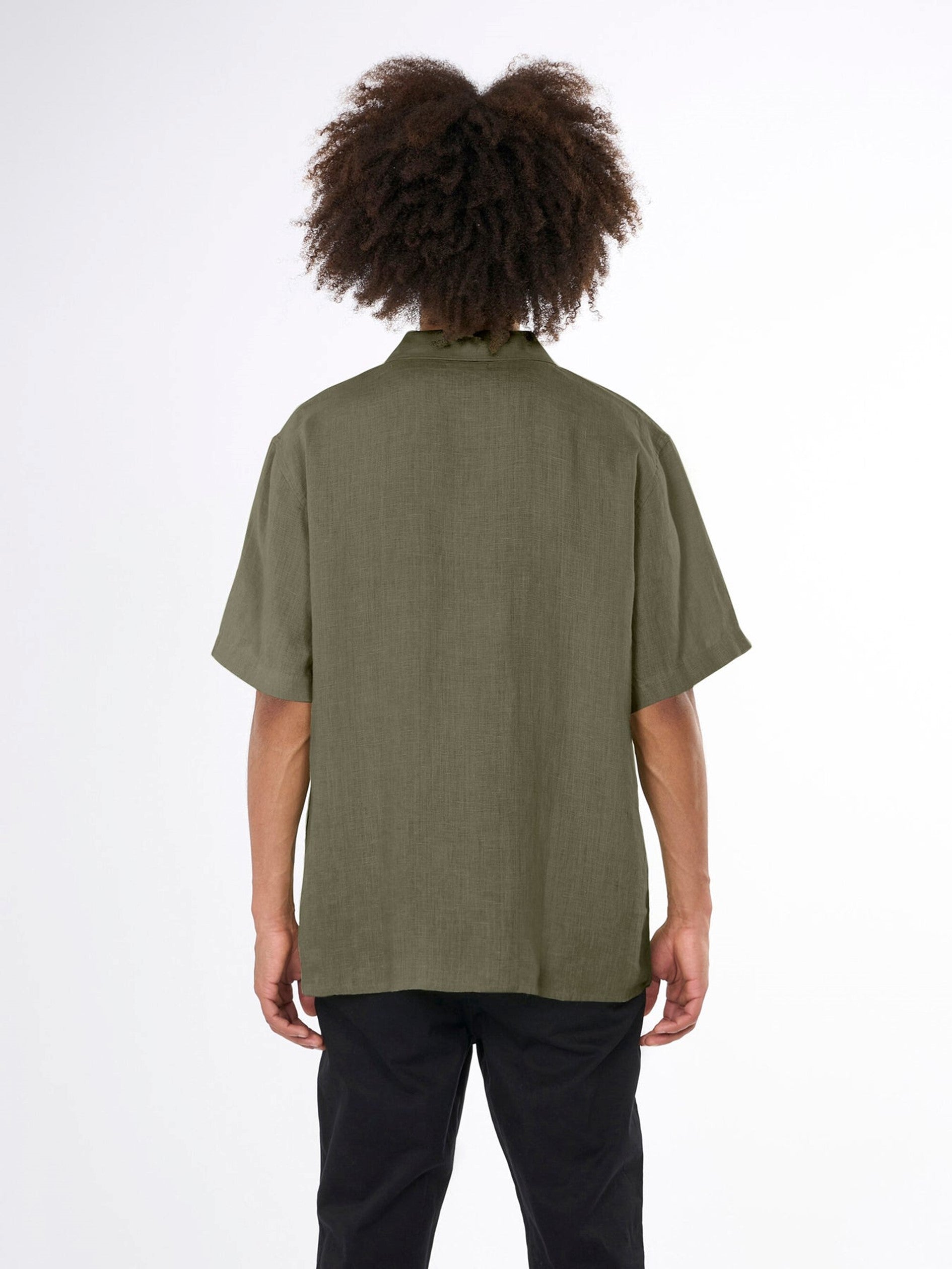 Box short sleeve linen shirt