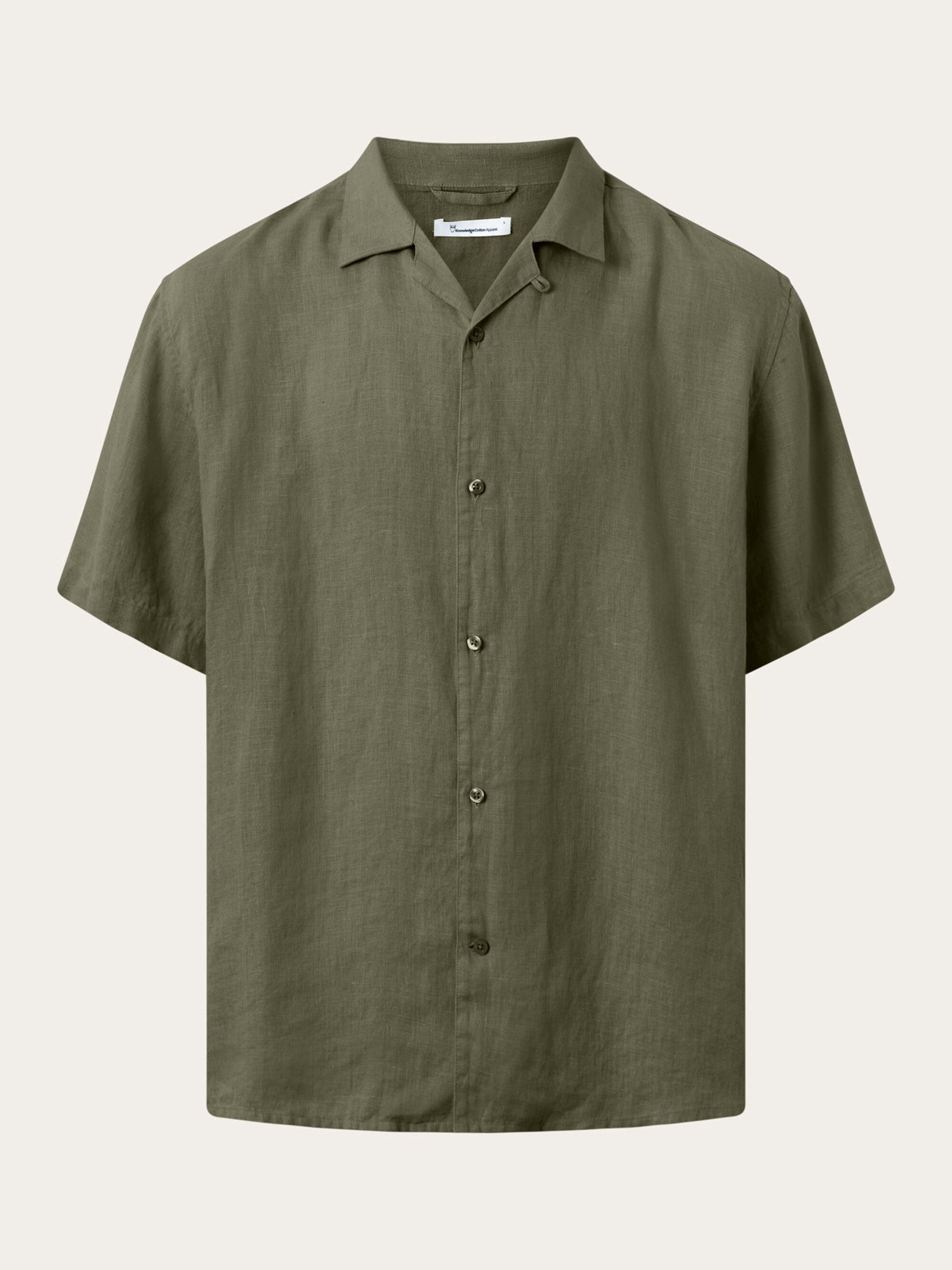Box short sleeve linen shirt