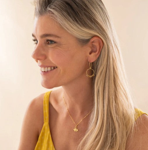 Compassion Citrin vergoldete Ohrringe