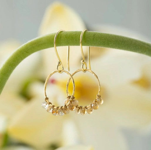 Compassion Citrin vergoldete Ohrringe