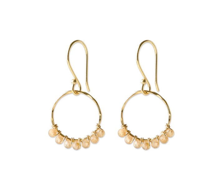 Compassion Citrin vergoldete Ohrringe