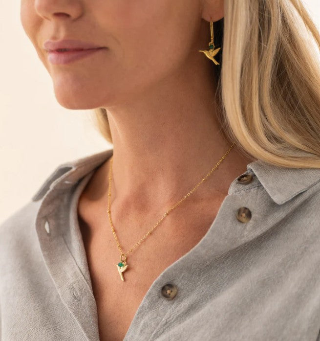 Convinced Aventurin vergoldete Halskette