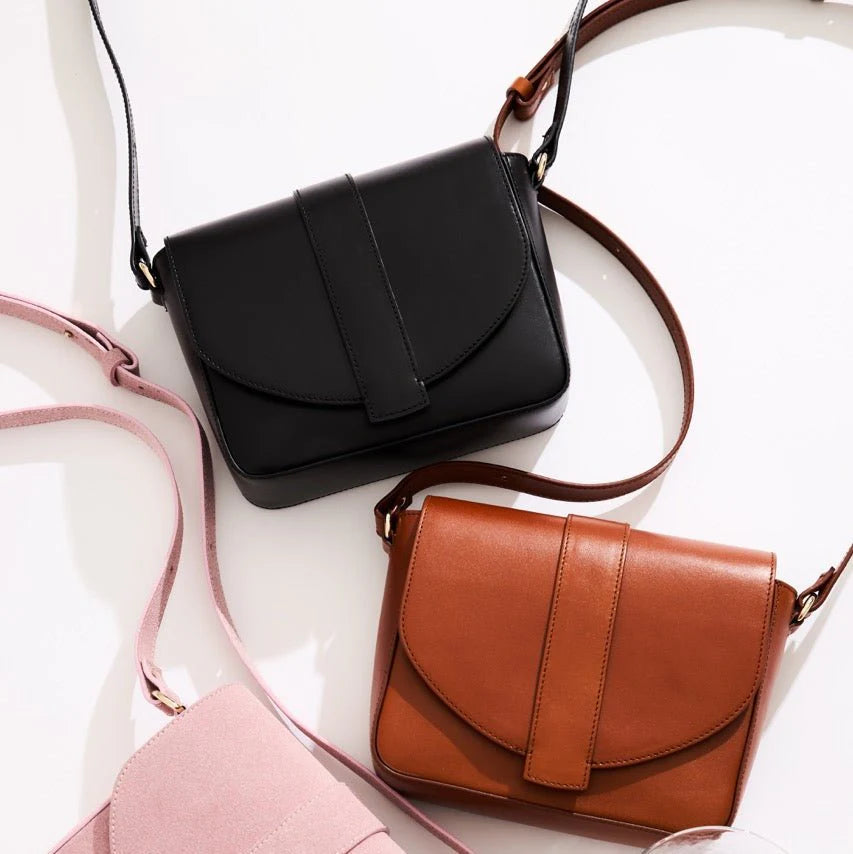 Shatel Crossbody Bag - Nappa Schwarz