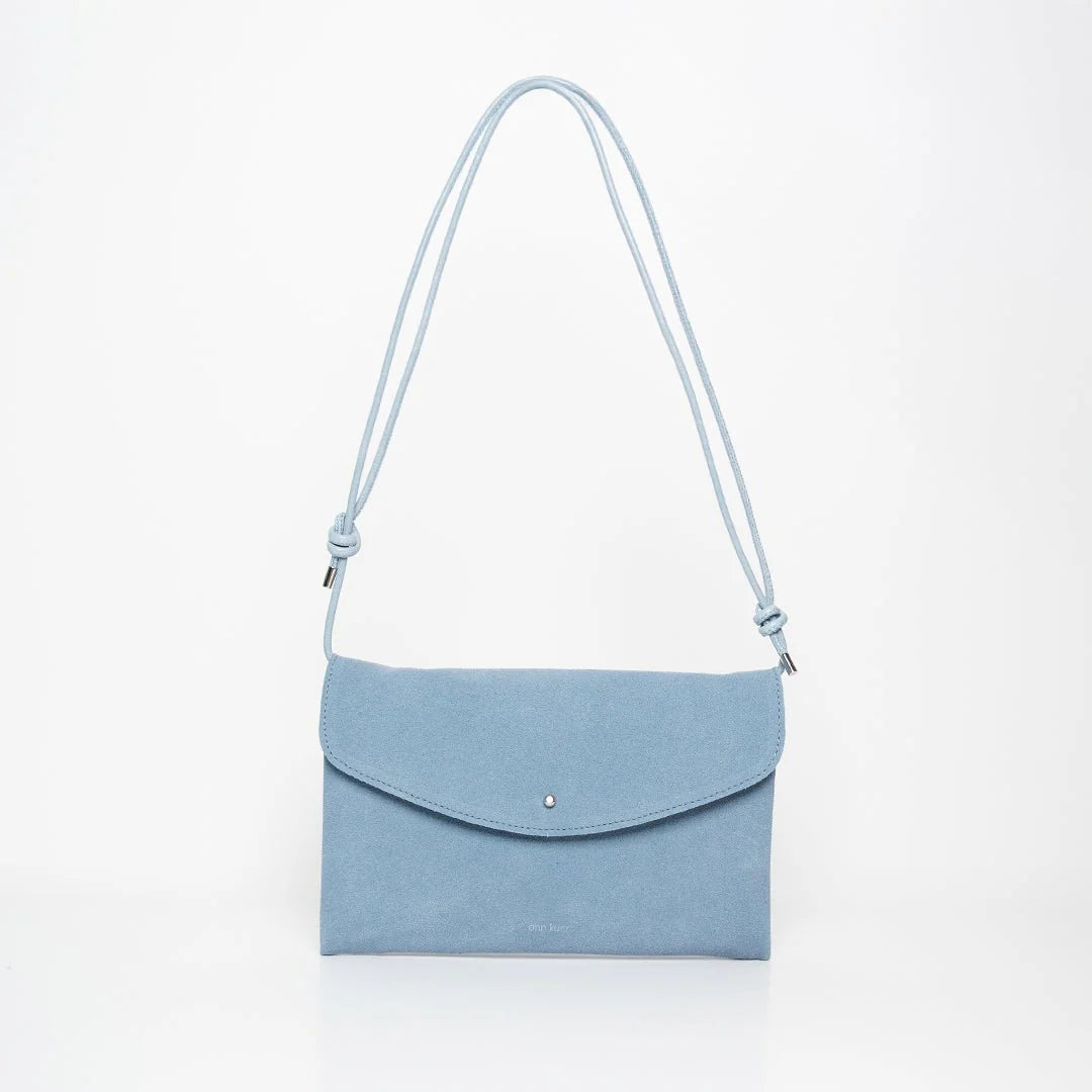 Cute Clutch - Recycled Suede Celeste