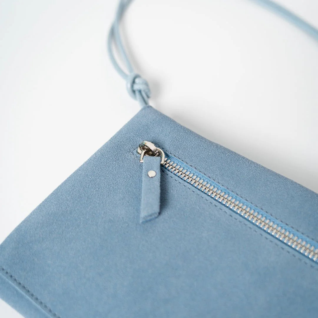 Cute Clutch - Recycled Suede Celeste