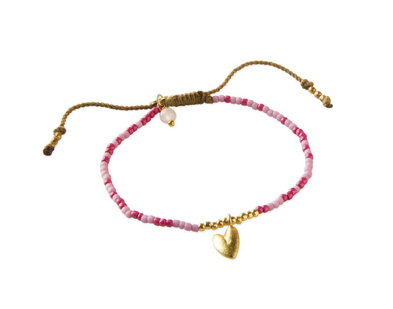 Dreaming Rosenquarz goldfarbiges Armband