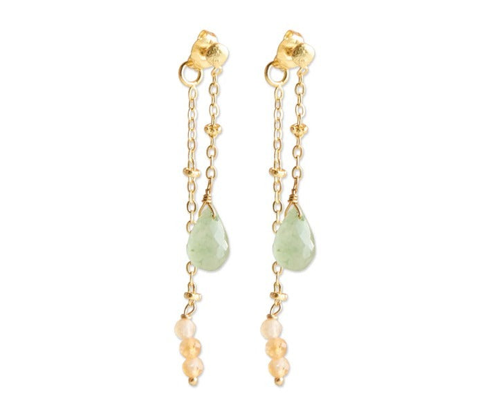 Felicity Aventurin Citrin vergoldete Ohrringe