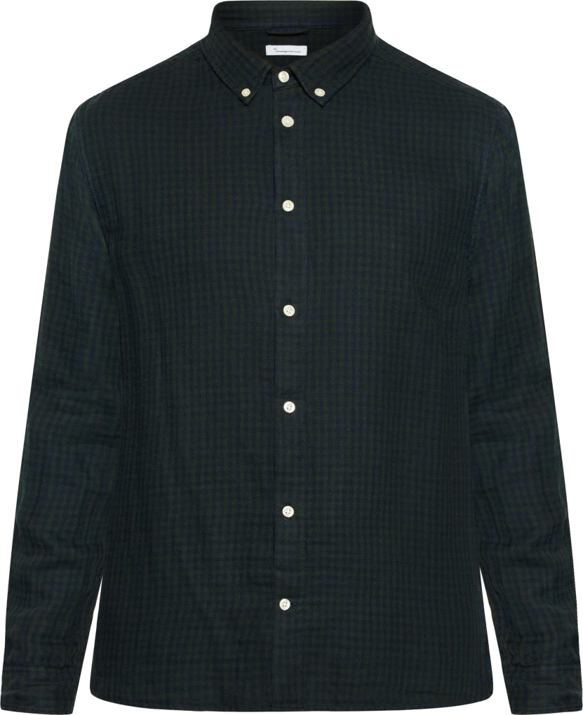 Regular fit double layer checkered shirt