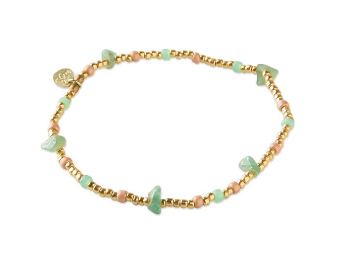 Flashy Aventurin goldfarbiges Armband