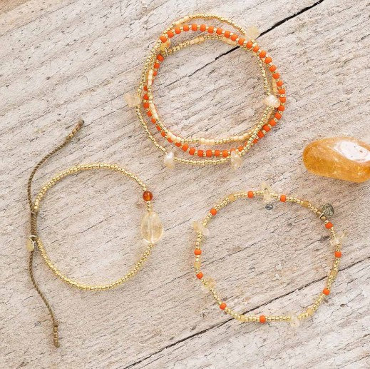 Flashy Citrin goldfarbiges Armband