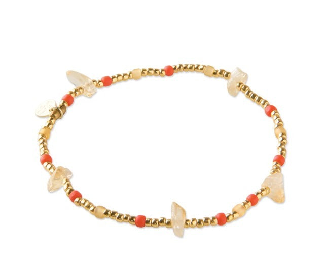 Flashy Citrin goldfarbiges Armband