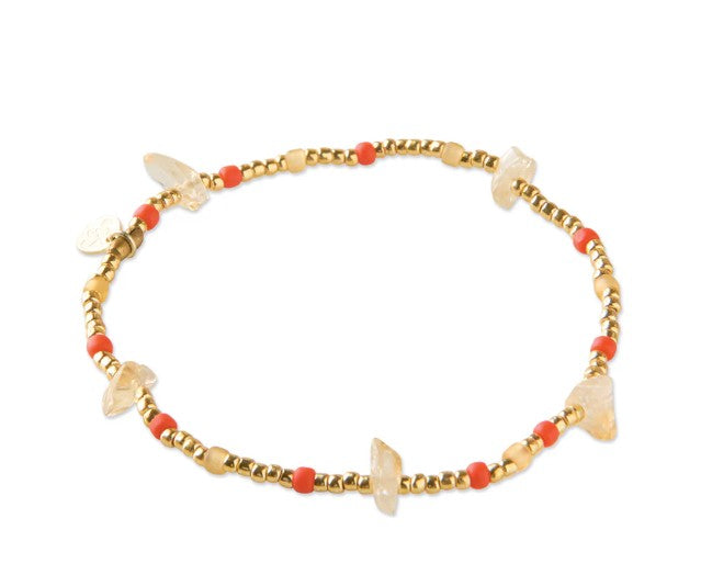 Flashy Citrin goldfarbiges Armband