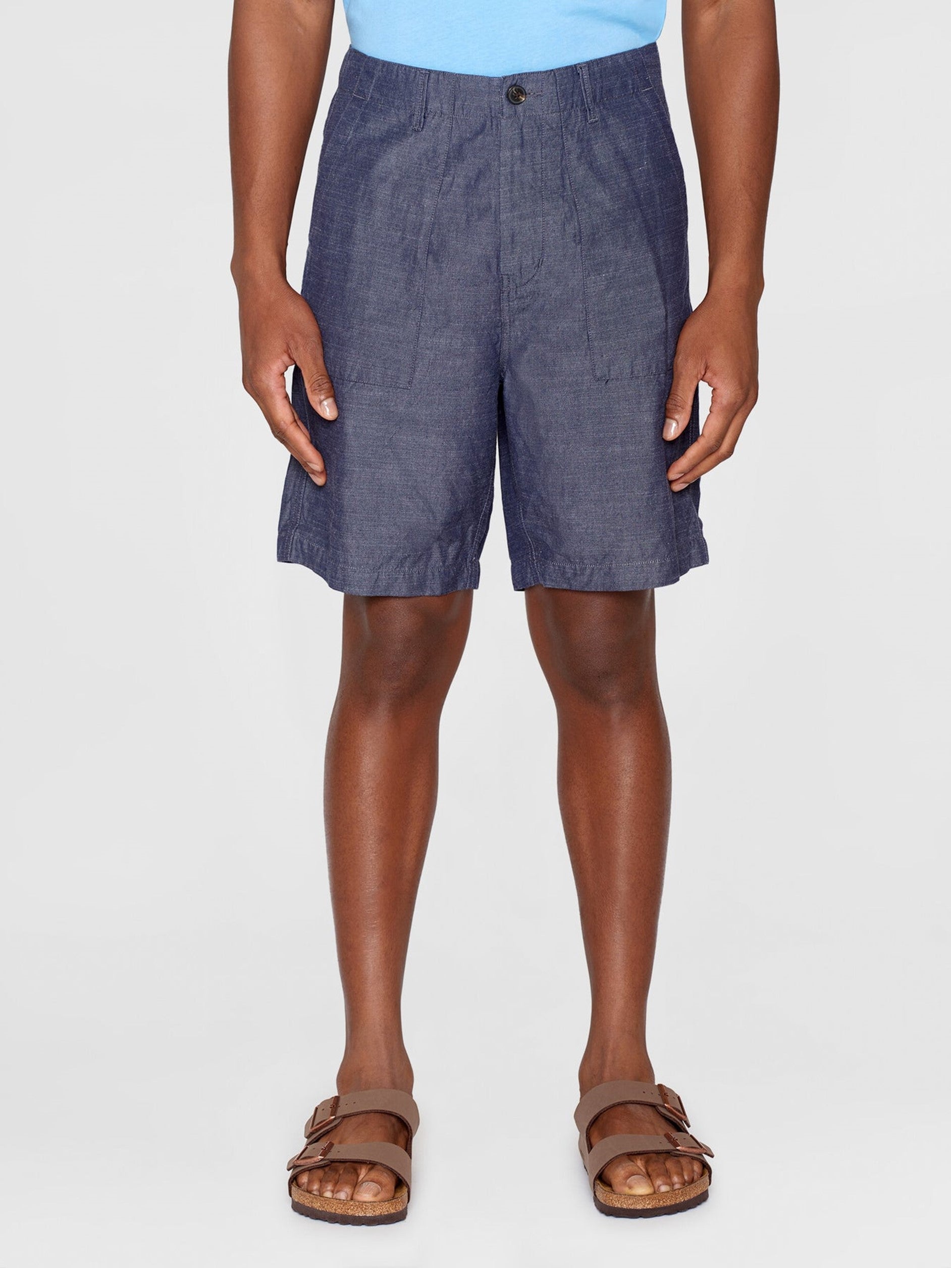 Flint wide slub yarn shorts