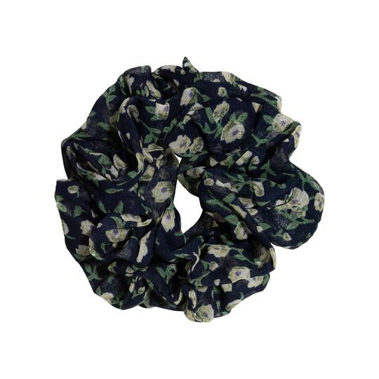 Flower Scrunchie Navy