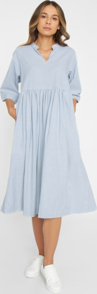 Grandad collar SS shirt dress